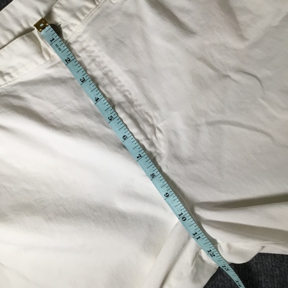 Lauren Jeans Co white cropped zipper leg opening women’s size 16 - Picture 8 of 9
